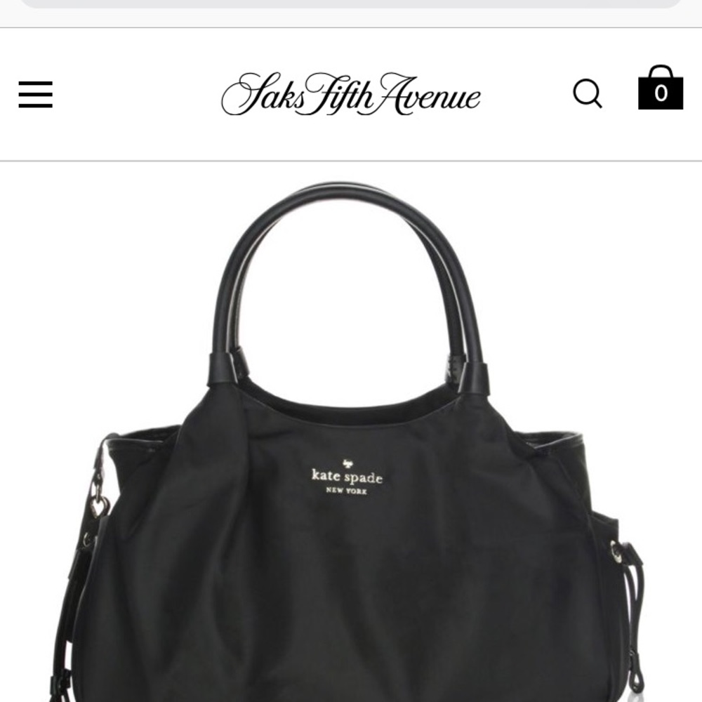 Saks Fifth Avenue Black and Gold Kate Spade Bag